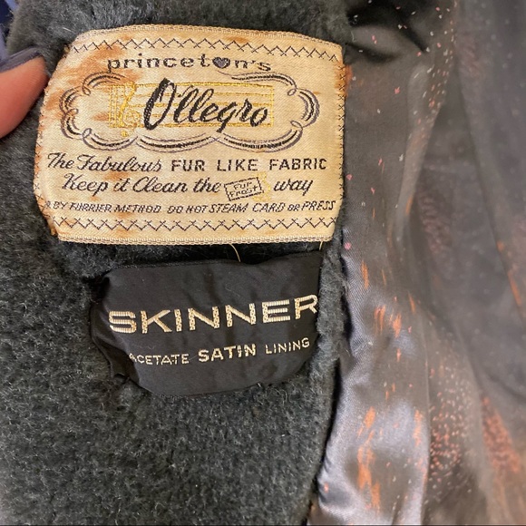 Vintage Faux Fur Velour Cropped Lined Jacket Sz M - Picture 4 of 14